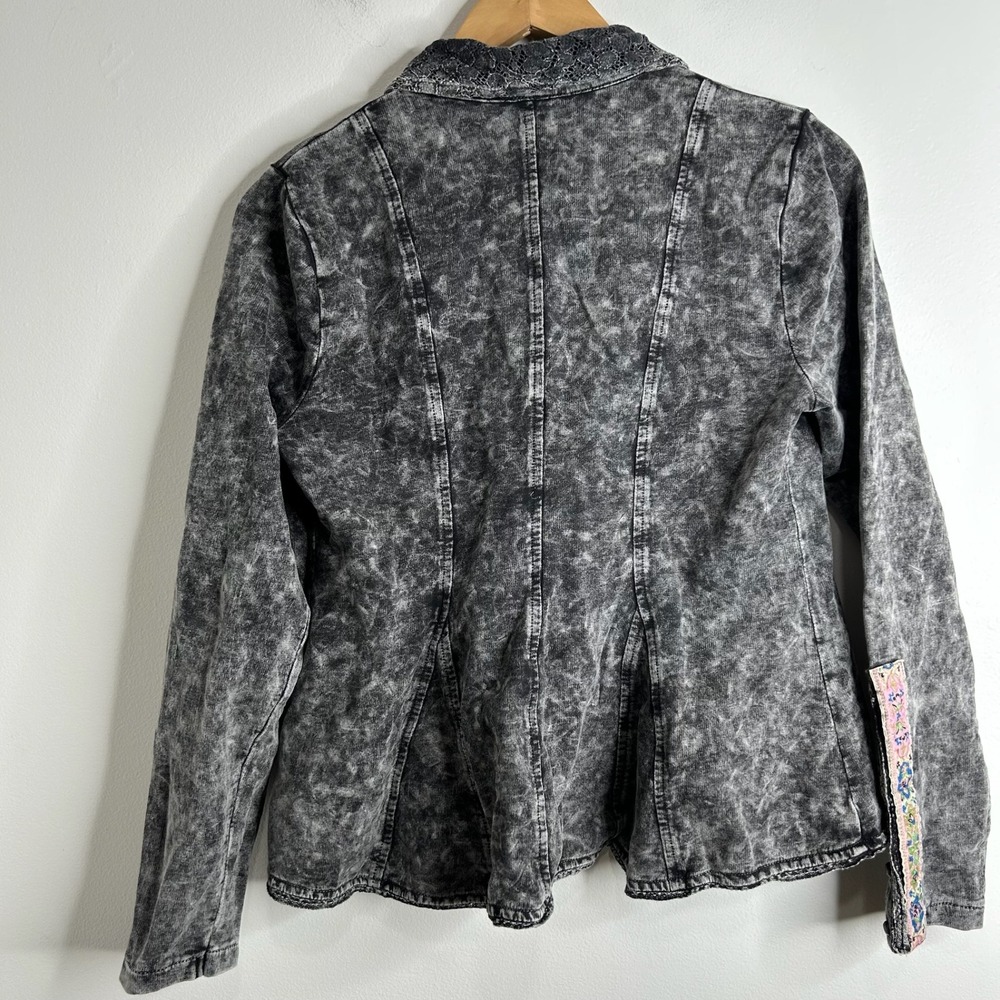 Aratta Silent Journey Colonel Jacket Womens XS Black Embellished Boho Grunge - Picture 6 of 10